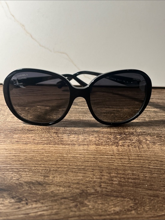 CHANEL Accessories - Authentic CHANEL Black Oval Sunglasses 5285 c.760/S8